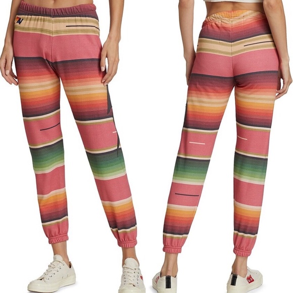 Aviator Nation NWOT Serape Bolt Stitch Sweatpants - Picture 1 of 16